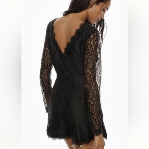 NWT By Anthropologie Long Sleeve Lace Romper